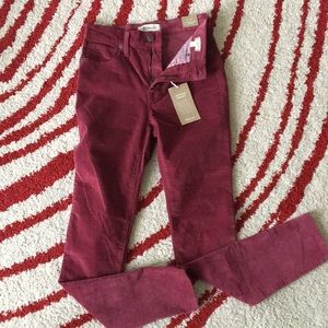 NWT Madewell 10“ High Rise Skinny in Velvet